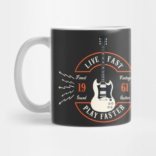 Live Fast Play Faster - SG Guitar Mug